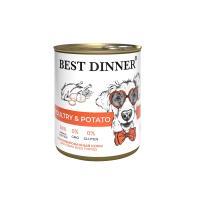 Корм Best Dinner Консервы для собак птица с картофелем, 850 гр купить ...