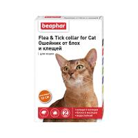 Препарат от клещей Беафар ошейник инсектоакарицидный для кошек  Flea & Tick collar, 35см , оранжевый