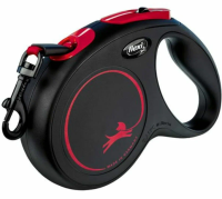 Поводок-рулетка Flexi New Classic tape M 5m 25 kg black fire