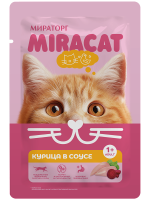 Влажный корм Мираторг Miracat курица в соусе для взрослых кошек, 75 г