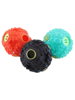 Игрушка для собак WOGY Шар-головоломка квакающий, с отверстием для лакомств, без выбора цвета, 7 см 1 шт