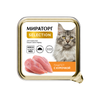 Мираторг Selection Корм для взрослых кошек, паштет с курочкой, 100 г