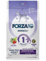 Сухой корм Forza10 MonoDiet Sensitive Digestion Mini&Toy Adult гипоаллергенный для взрослых собак мелких пород с чувствительной кожей, с рыбой, 1,5 кг