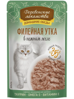 Влажный корм для кошек Деревенские лакомства Филейная утка в нежном желе, 70 г