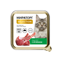 Мираторг Selection Корм для взрослых кошек, паштет с ягненком, 100 г