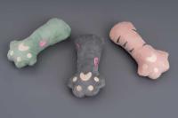 Игрушка WOGY для животных мягкая Лапка 14х6см с кошачьей мятой, шуршит, микс 1 шт