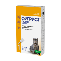 KRKA Фиприст Спот он капли для кошек, 0,5 мл, 1 пип.