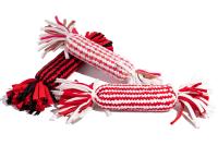 Игрушка-пищалка WOGY для собак плетеная 30х5х3см, микс 1 шт