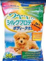 Шампуневые полотенца EARTH PET экспресс-купание б/воды.Проф.Кож.аллерг/сух.дерм.д/мелк/ср.собак,25шт