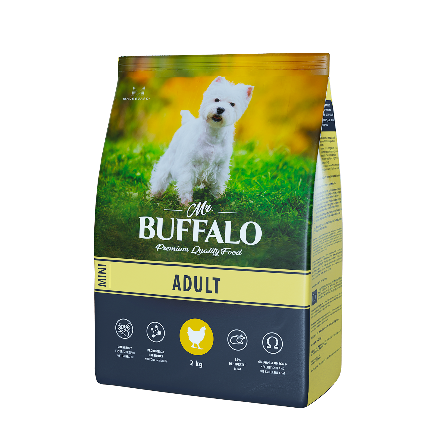 Mr.Buffalo Adult Mini Корм для собак мелких пород курица 2кг купить по  низкой цене с доставкой - БиоСтайл