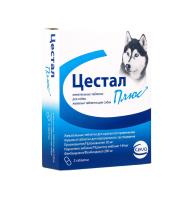 Цестал плюс  для собак упаковка, 2 таб