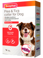 Препарат от клещей Беафар ошейник инсектоакарицидный для собак "Flea & Tick collar" 65 см,фиолетовый