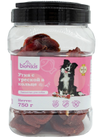 Лакомство для собак BIOHAUS Утка с треской в кольце, 750 г