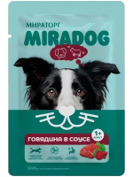 Влажный корм Мираторг Miradog говядина в соусе для собак, 75 г