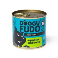 Консервы для собак Doggufudo нежный паштет кролик с кабачком, Легкость пищеварения, 240 г