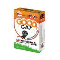 Биоошейник GOOD CAT для кошек, 35 см оранжевый.