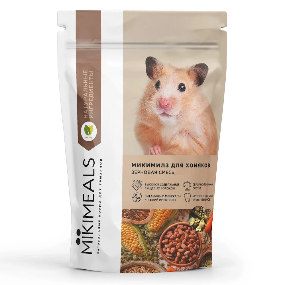 Mikimeals Корм для хомяков пакет, 800 гр купить по низкой цене с ...