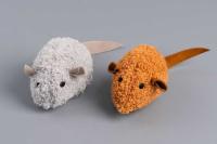 Игрушка NUNBELL для кошек мягкая Мышка с кошачьей мятой, 8х5,5х5 см без выбора цвета 1 шт