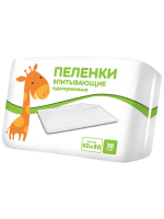 Пеленки одноразовые Luxsan Жираф, 60х80 см, 30 шт/упак