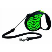 Поводок-рулетка Flexi Safari cord S 5m 12 kg green Tiger