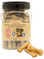 Лакомство для собак BIOHAUS Dental Care жевательные косточки из жил говядины (размер S - 7,5 см), 1 кг