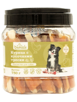 Лакомство для собак BIOHAUS Курица с кусочками трески, 750 г