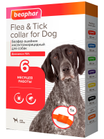 Препарат от клещей Беафар ошейник инсектоакарицидный для собак "Flea & Tick collar" 65 см, оранжевый
