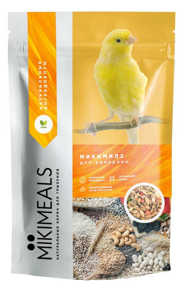 Mikimeals Корм для канареек пакет, 800 гр купить по низкой цене с ...