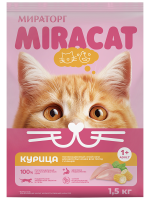 Сухой корм Мираторг Miracat с курицей для взрослых кошек всех пород, 1,5 кг