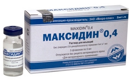 Максидин раствор для инъекций 0,4% 5 мл. упак. 5 шт.