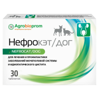 Препарат для мочеполовой системы Нефрокэт/дог, таблетки для кошек и собак, 30 табл.