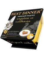 Корм влажный Best Dinner для котят Нежный паштет с индейкой и сливками, 100 г