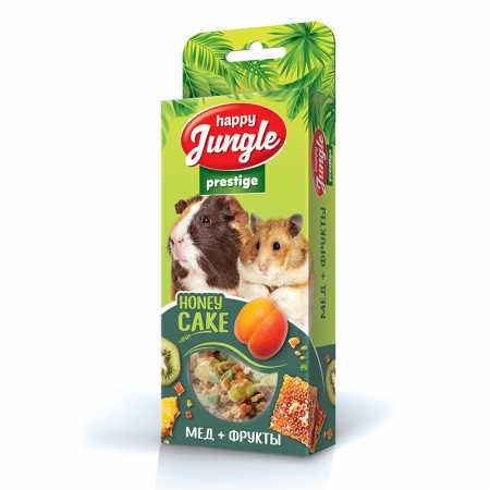 Happy Jungle Престиж Корзинки для грызунов мед+фрукты упаковка, 3 шт