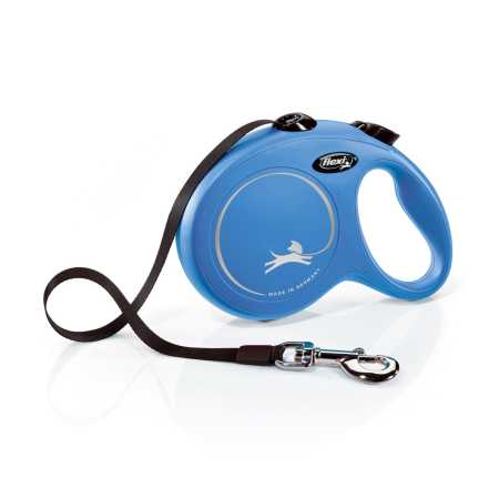 Поводок-рулетка Flexi New Classic tape L 5m 50 kg blue