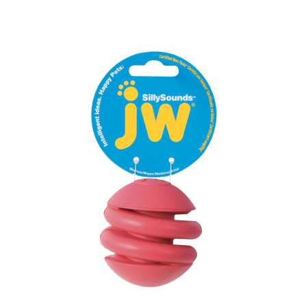 J.W. Игрушка для собак "Спиральный мяч с пищалкой" каучук, средний