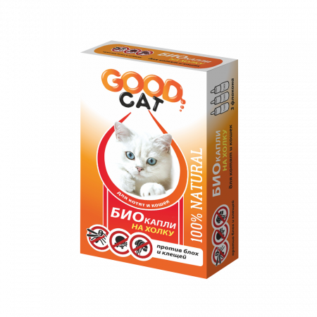 Капли Good Cat для котят и кошек 1 мл,  упаковка 3 флакона.