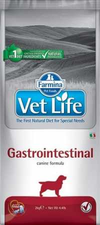 Сухой корм для собак Farmina Vet Life Gastrointestinal при болезнях ЖКТ 12 кг