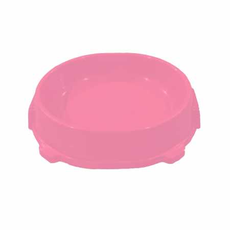 Миска пластиковая нескользящая розовая, 0,22 л