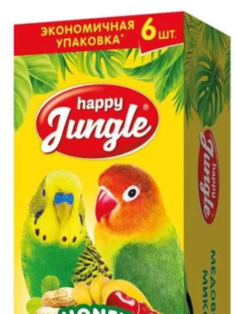 фото Happy Jungle Палочки для птиц медовый микс 6 шт, 180 гр