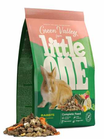 Little One Корм из разнотравья "Зеленая долина" для кроликов, пакет 750 г.