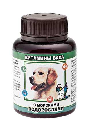 Витамины для собак Вака с Морскими водорослями, 80 таб.