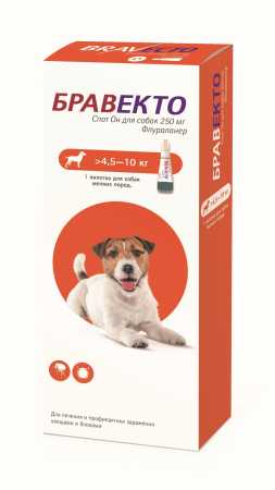 Бравекто ® Спот Он для собак 4,5-10 кг 1 пипетка в упаковке