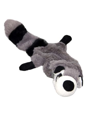 Игрушка для собак DOGMAN Енот меховая с пищалкой, 31 см