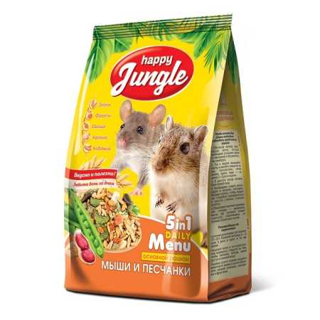 Корм сухой Happy Jungle для мышей и песчанок, 400 г