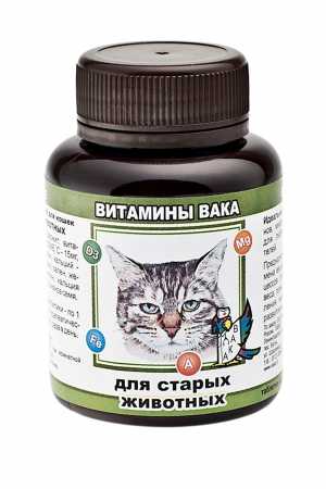 Витамины Вака для пожилых кошек, 80 таб.