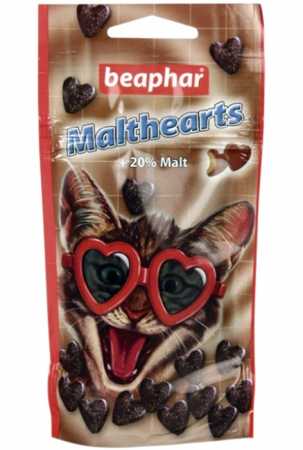 Лакомство для кошек Beaphar Сердечки Malthearts с мальт-пастой, 150  таб.