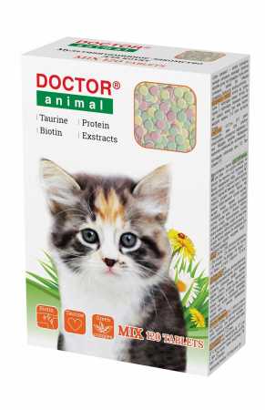 Мультивитаминное лакомство Doctor Animal Mix, для котят, 120 шт