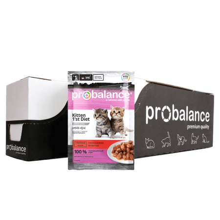фото Probalance Kitten 1`st Diet Консервированный корм для котят с телятиной, 85 г (28 шт/упак)