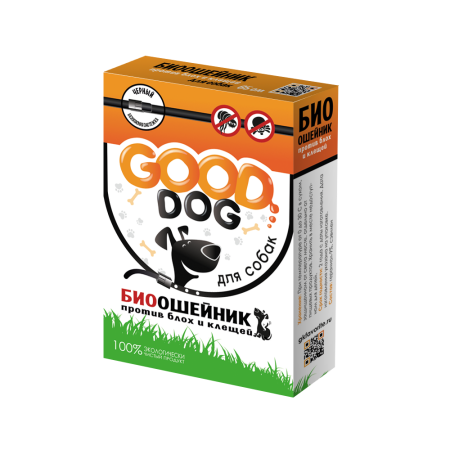 Ошейник Био  GOOD DOG для собак, 65 см черный.