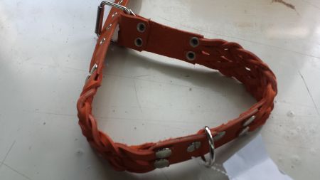 фото Ошейник плетение колос ширина 25 мм.